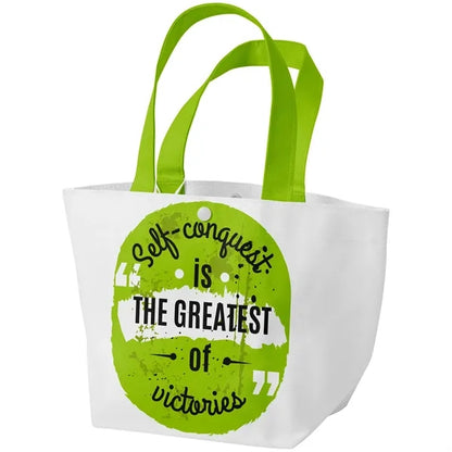 Sublimation 12 oz Poly Canvas Tote Bag - 16.5"W x 13.5"H x