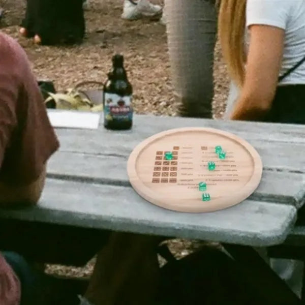 Farkle Dice Tray Game Set with Wooden Board