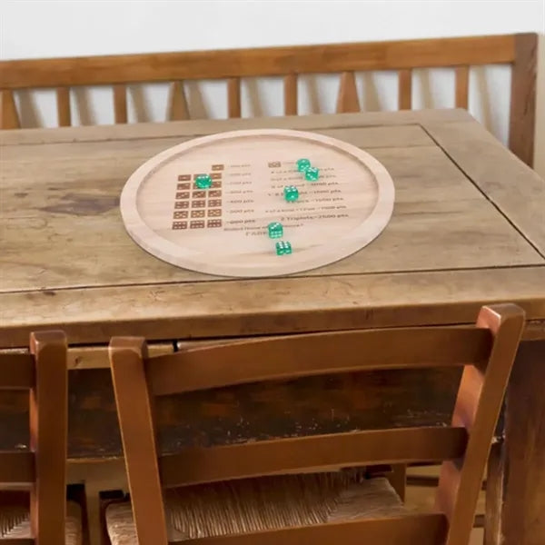 Farkle Dice Tray Game Set with Wooden Board