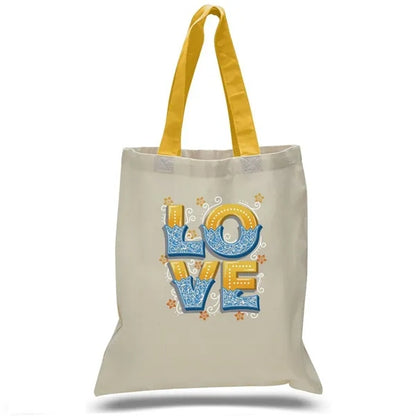 Sublimation 6 oz Poly Canvas Tote Bag - 15"W x 16" H x 20"Ha