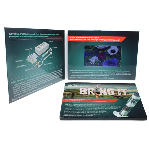 Lilac 4.3" LCD Video Bi-fold Brochure