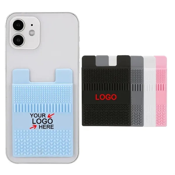 Textured Silicone Phone Card Holder