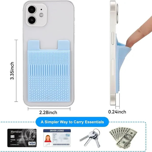Textured Silicone Phone Card Holder
