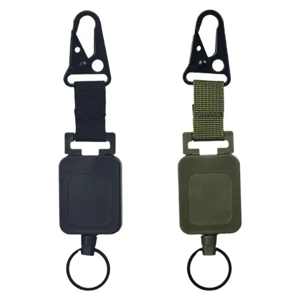 Stretch Strap Outdoor Buckle Retractable Keychain