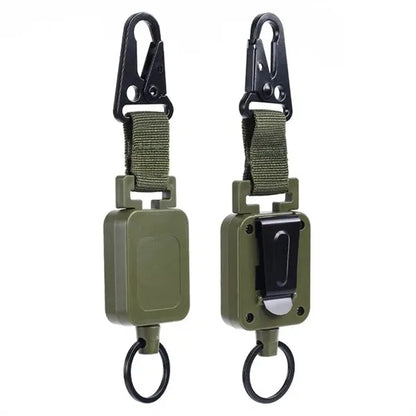 Stretch Strap Outdoor Buckle Retractable Keychain