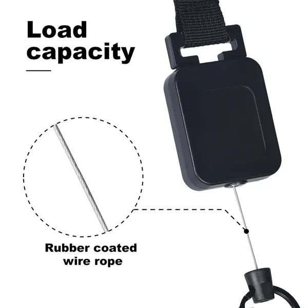 Stretch Strap Outdoor Buckle Retractable Keychain