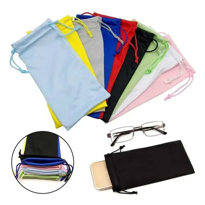 Customizable Microfiber Pouch with Drawstring