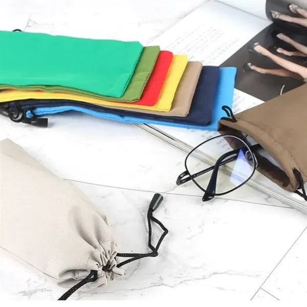 Customizable Microfiber Pouch with Drawstring