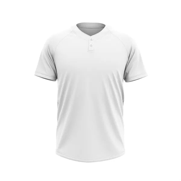 Sublimation UPF DriFit 2-Button Baseball Henley - Men Women