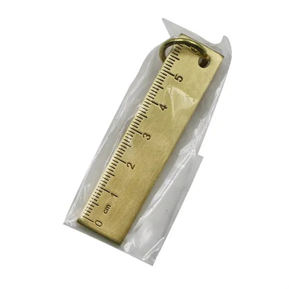 Brass Ruler Keychain