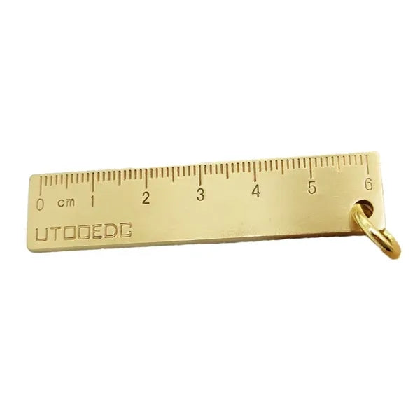 Brass Ruler Keychain