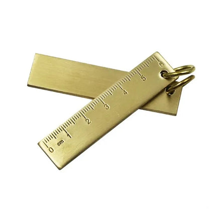 Brass Ruler Keychain
