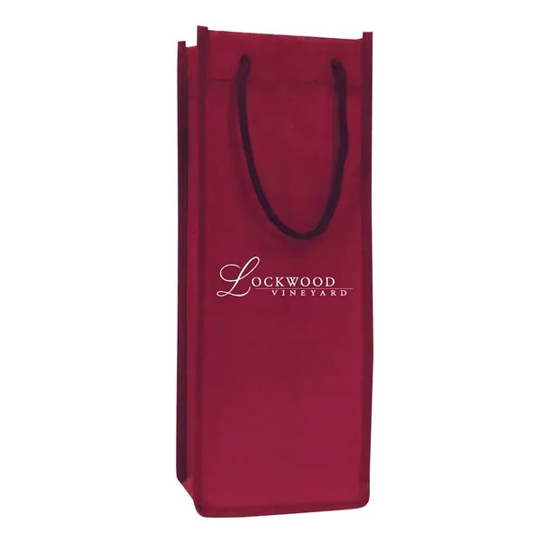 Single Bottle Wine Tote With Rope Handles (5 x 13 x 4)