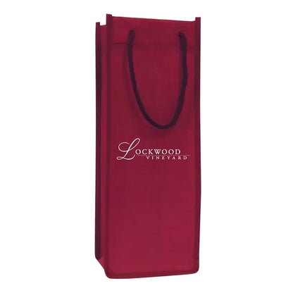 Single Bottle Wine Tote With Rope Handles (5 x 13 x 4)