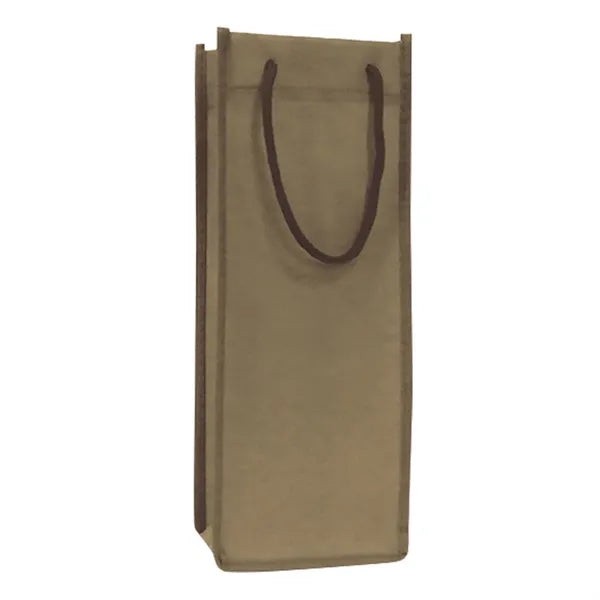 Single Bottle Wine Tote With Rope Handles (5 x 13 x 4)