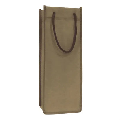 Single Bottle Wine Tote With Rope Handles (5 x 13 x 4)