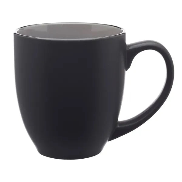 Two-Tone Bistro Style Ceramic Mug, 16 oz.