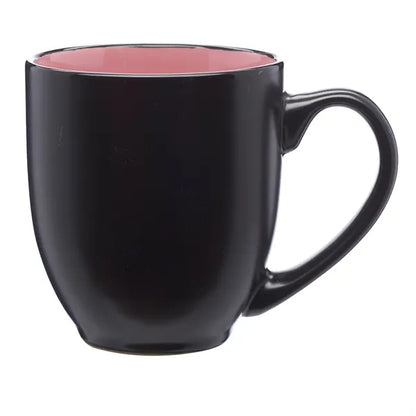 Two-Tone Bistro Style Ceramic Mug, 16 oz.