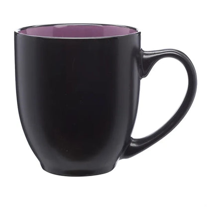 Two-Tone Bistro Style Ceramic Mug, 16 oz.