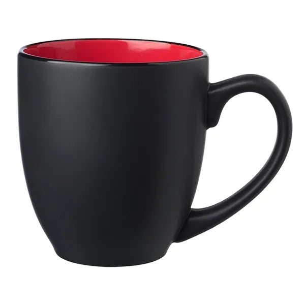 Two-Tone Bistro Style Ceramic Mug, 16 oz.