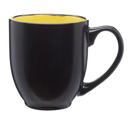Two-Tone Bistro Style Ceramic Mug, 16 oz.