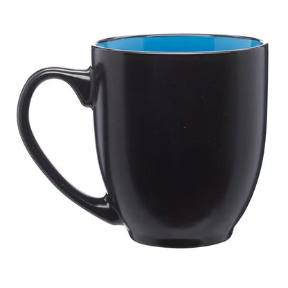 Two-Tone Bistro Style Ceramic Mug, 16 oz.