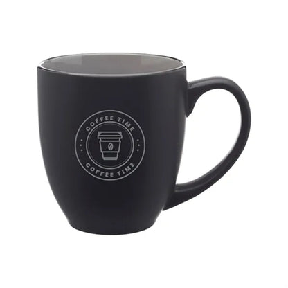 Two-Tone Bistro Style Ceramic Mug, 16 oz.