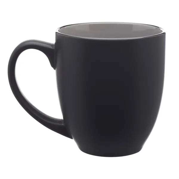 Two-Tone Bistro Style Ceramic Mug, 16 oz.