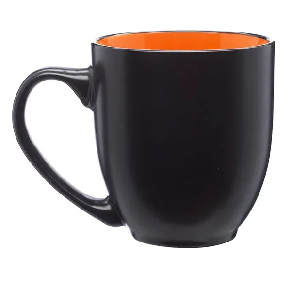 Two-Tone Bistro Style Ceramic Mug, 16 oz.