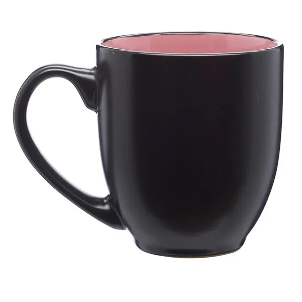 Two-Tone Bistro Style Ceramic Mug, 16 oz.