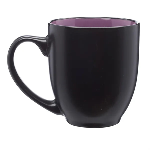 Two-Tone Bistro Style Ceramic Mug, 16 oz.