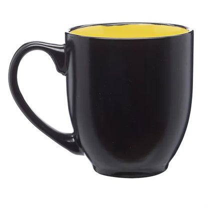 Two-Tone Bistro Style Ceramic Mug, 16 oz.
