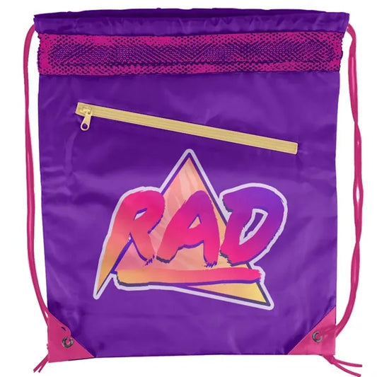 Sublimation Mesh-Top Polyester Drawstring Bag w/ Slant-Zip