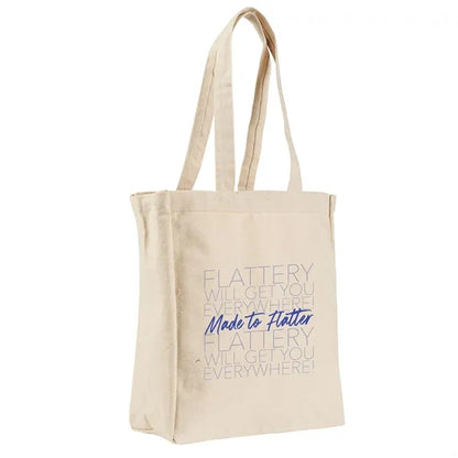 Screen Printed Book/Tote Bag ( 11"W X 14"H X 5" )