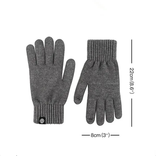 Knitted Touchscreen Gloves Warm with Fleece Lining
