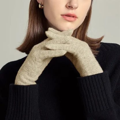 Knitted Touchscreen Gloves Warm with Fleece Lining