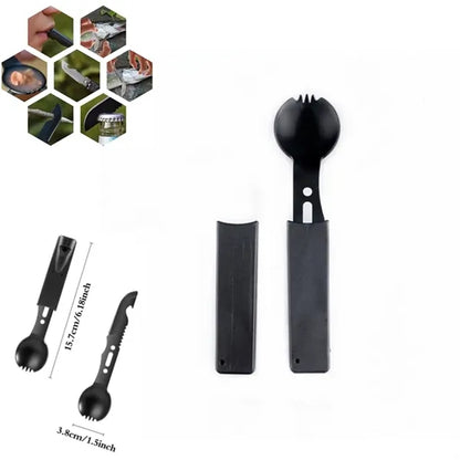 Multi Functional Spoon Fork with Bottle Opener and Whistle