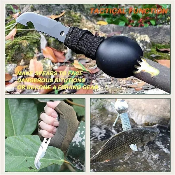 Multi Functional Spoon Fork with Bottle Opener and Whistle