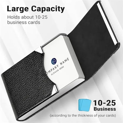 Unisex Magnetic Leather Business Card Holder