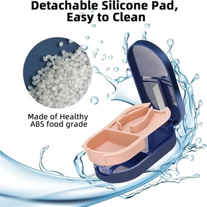 Portable Pill Splitter Pill Case with Stainless Steel Blade