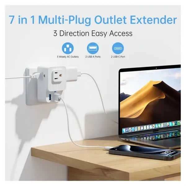 7 in 1 Multi-Plug Outlet Extender