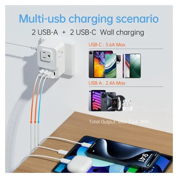 7 in 1 Multi-Plug Outlet Extender