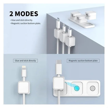 6 Pcs Magnetic Cable Clips Cord Organizer