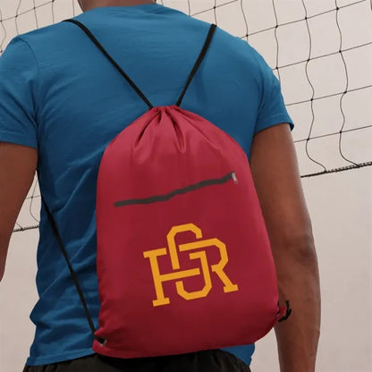 Sublimation Slant-Zip Polyester Drawstring Bag