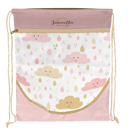 Sublimation Multi-Panel Polyester Drawstring Bag w/