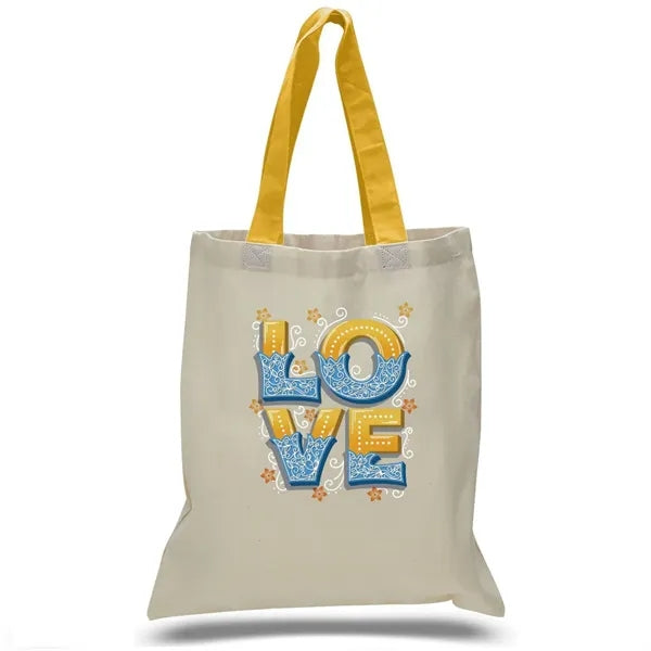 Sublimation 6 oz Poly Canvas Tote Bag - 15"W x 16" H x 20"Ha
