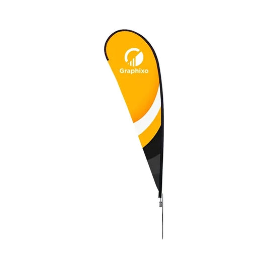Teardrop Flag -Double Sided Package w/Spike Base