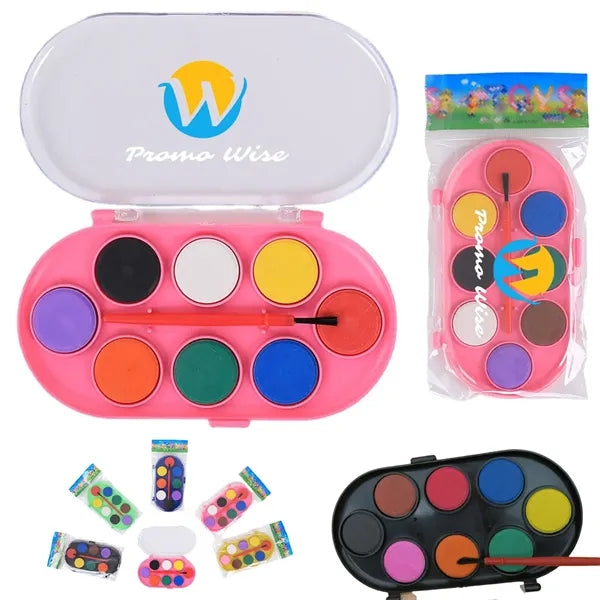 8 Colors Non-Toxic Washable Portable Watercolor Sets