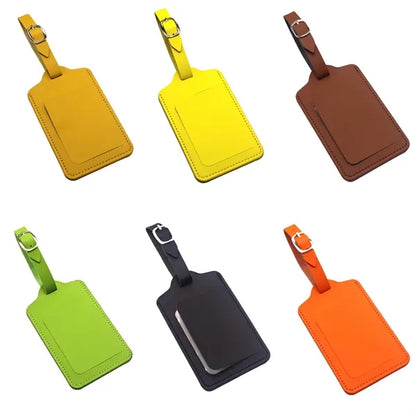 Faux Leather Travel Luggage Tag