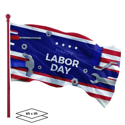Double-Sided Dye Sublimation 2-Layer 6ft x 3ft Flag